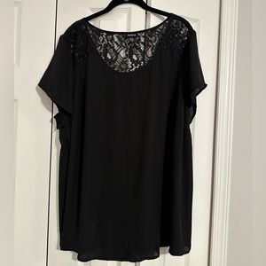 NWOT Black Torrid Split Back Blouse